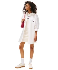 Tommy Jeans Women's Cotton Oversized Mini Shirt Dress