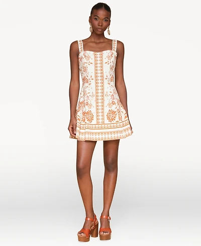Avec Les Filles Women's Printed Fit & Flare Mini Dress