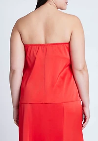 Eloquii Women's Column Satin Tube Top