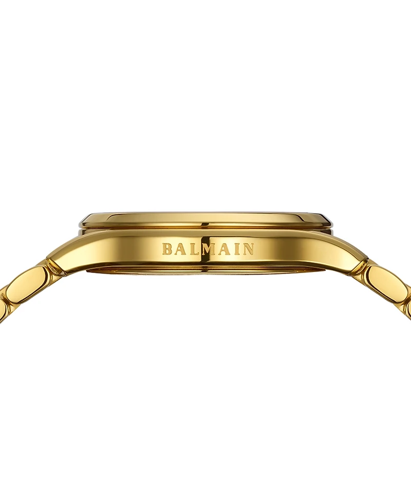 Balmain Women's Swiss Beleganza Diamond (1/20 ct. t.w.) Gold Pvd Stainless Steel Bracelet Watch 28mm