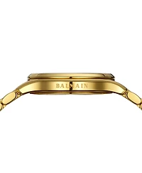Balmain Women's Swiss Beleganza Diamond (1/20 ct. t.w.) Gold Pvd Stainless Steel Bracelet Watch 28mm