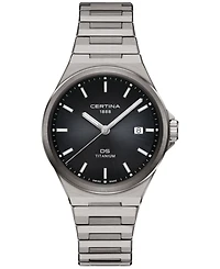 Certina Men's Swiss Ds-7 Silver-Tone Titanium Bracelet Watch 39mm