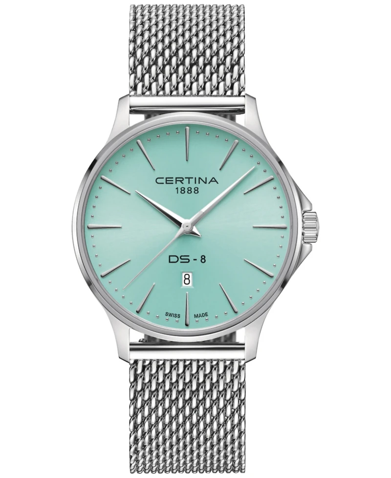 Certina Men's Swiss Ds-8 Stainless Steel Mesh Bracelet Watch 40mm
