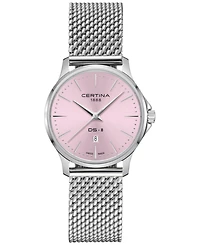 Certina Women's Swiss Ds-8 Stainless Steel Mesh Bracelet Watch 31mm