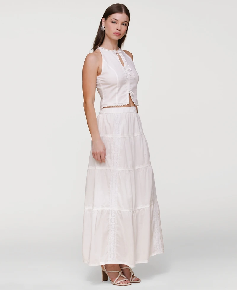 Avec Les Filles Women's Cotton Maxi Skirt