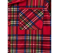 Little Me Baby Boys Plaid Coat-Style Pajama Top & Pants, 2 Piece Set