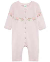 Little Me Baby Girls Cotton Garland Sweater Coverall