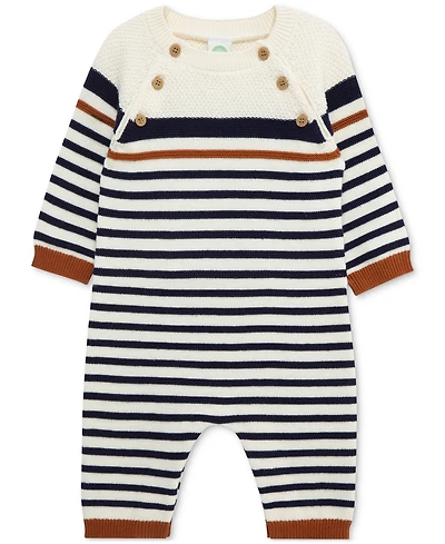 Little Me Baby Boys Cotton Block Stripe Sweater Coverall