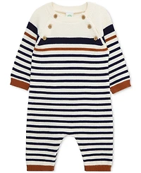 Little Me Baby Boys Cotton Block Stripe Sweater Coverall