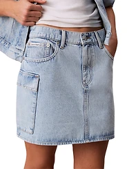 Calvin Klein Jeans Women's Denim Cargo Mini Skirt