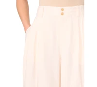 CeCe Women's High-Rise Pleated Wide-Leg Pants