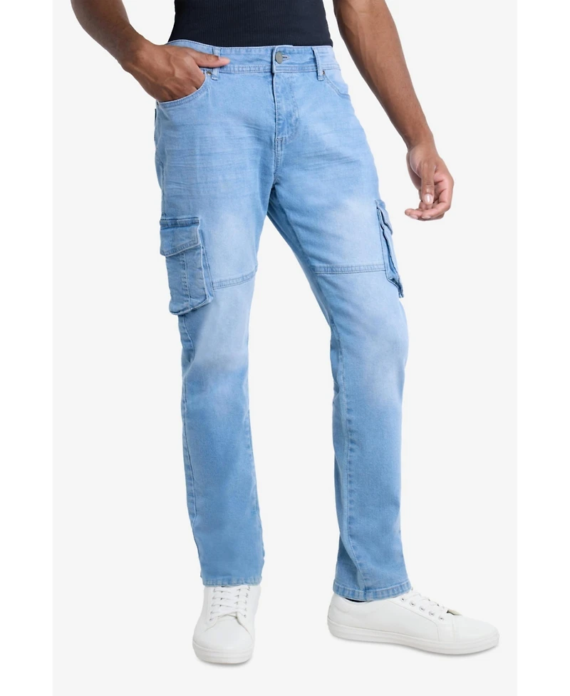 Xray Men's Slim Fit Stretch Cargo Jeans