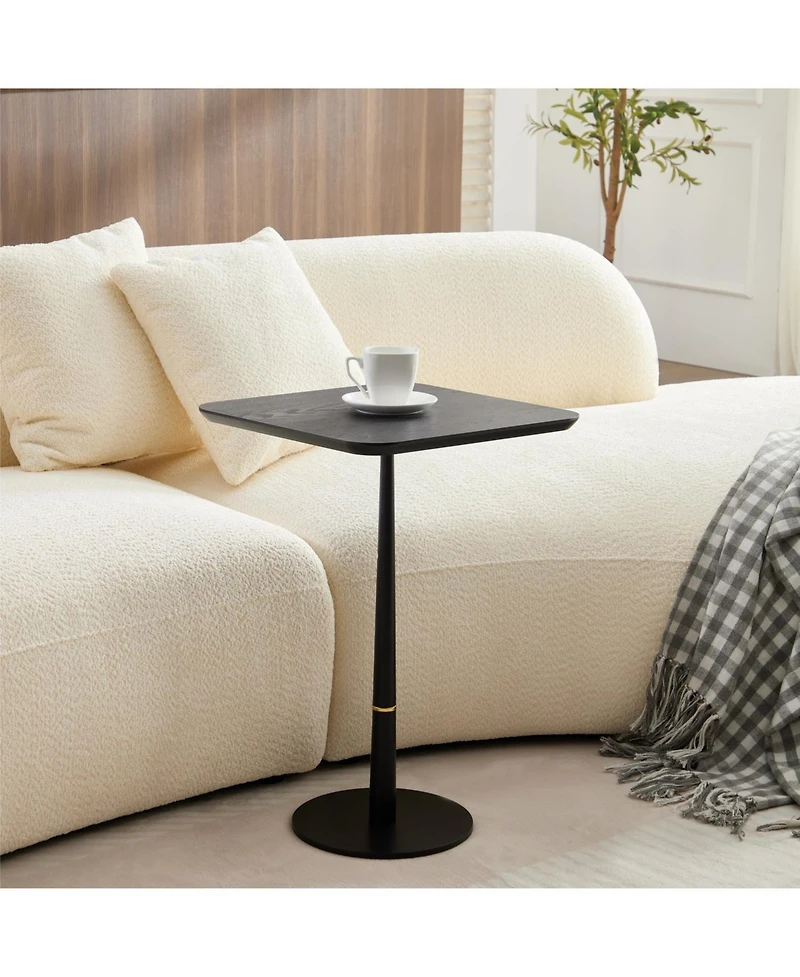 Streamdale Mdf with metal feet, square shape, located in living space and lounge area, black