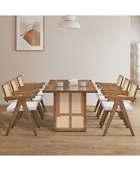 Streamdale 70.87" Rectangular Waves Dining Table (6-Person)