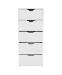 Five Drawer Standard Chest for Bedroom Storage and Clothes Organization