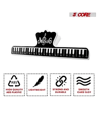 5 Core Music Sheet Page Holder Clip Black Durable Plastic Music Score Fixed Clips