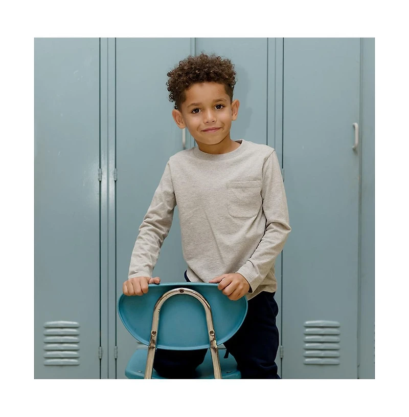 Mightly Kids Fair Trade Organic Cotton Long Sleeve Pocket T-Shirt