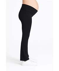 Motherhood Maternity Roll Over Waistband Flare Legging