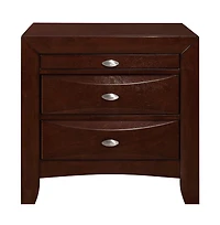 Charming Wood Nightstand with Three Drawers for Bedroom