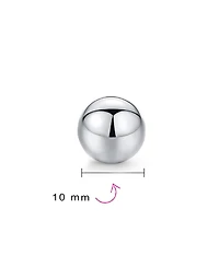 Bling Jewelry Minimalist Plain Simple Round Bead Ball Tragus Cartilage Stud Earrings Shiny Polish .925 Sterling Silver
