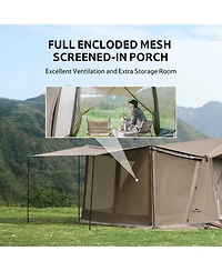 Naturehike Village Camping Tent,4/6/8 Person Tents for Camping, 60S Easy Setup Instant Tent for Family Camping
