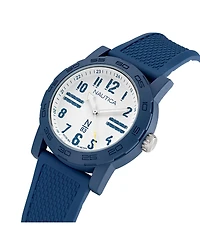 Nautica Men's Analog Blue Polyurethane Watch, 44mm