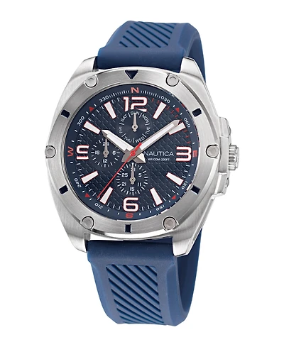 Nautica Men's Analog Blue Silicone Watch, 44mm