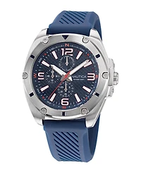 Nautica Men's Analog Blue Silicone Watch, 44mm