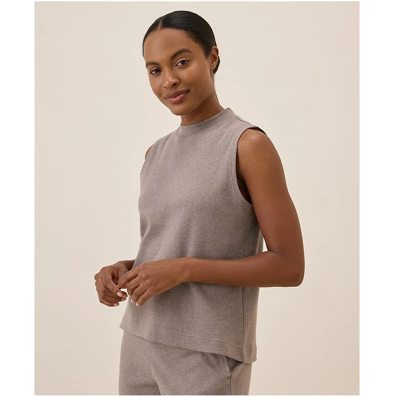 Pact Women's Organic Cotton Airplane Mock Neck Shell