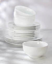 Euro Ceramica Essential Classic Rim 16 Pc. Dinnerware Set, Service for 4