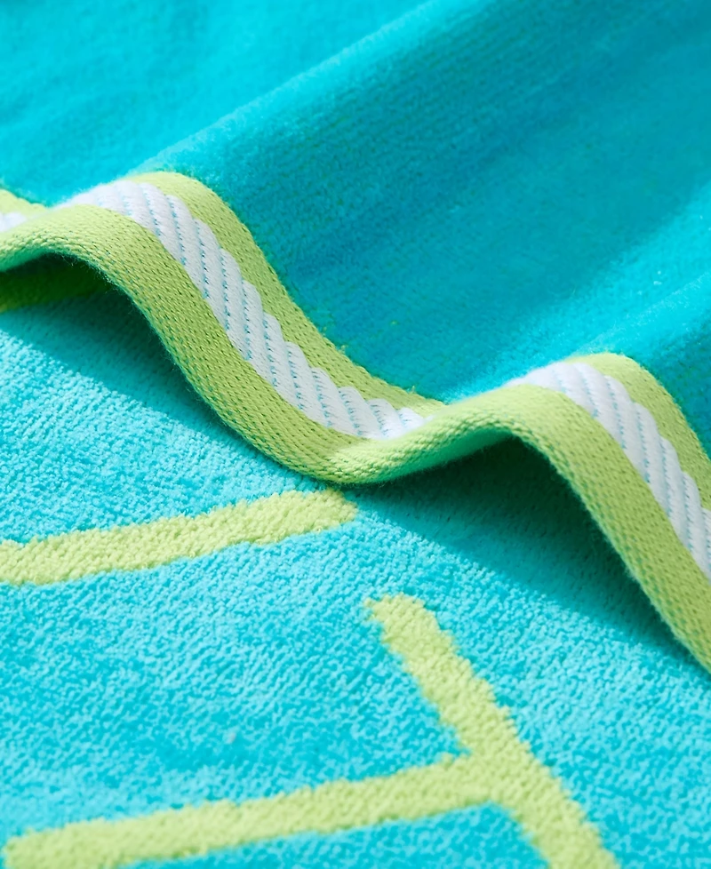 Nautica Tilted Logo Jacquard Beach Towel Set, 68" X 36"