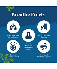 Lung Cleanse Capsules | Lung Detox Mullein Leaf Capsules | Respiratory Supplement for Sinus Immunity Breathing Support | 30ct