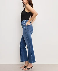 Good American Women's Soft Tech Legs Cropped Jeans