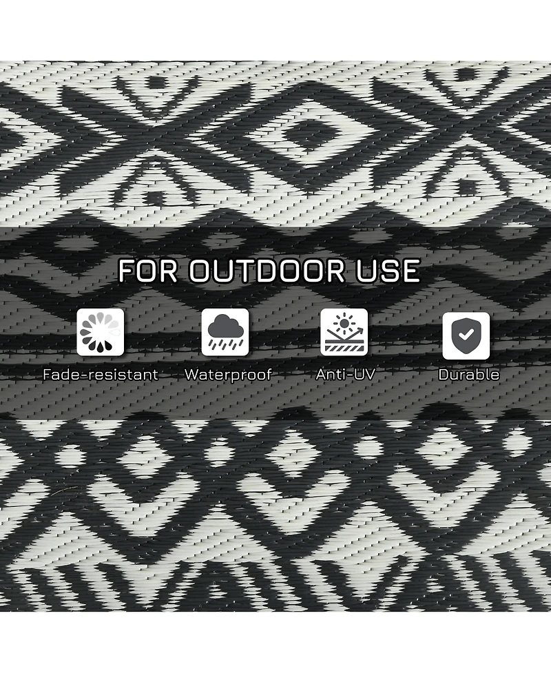 Reversible Outdoor Rug: Waterproof Plastic Straw Carpet for Outdoor and Rv Use
