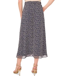 CeCe Women's Floral-Print A-Line Midi Skirt