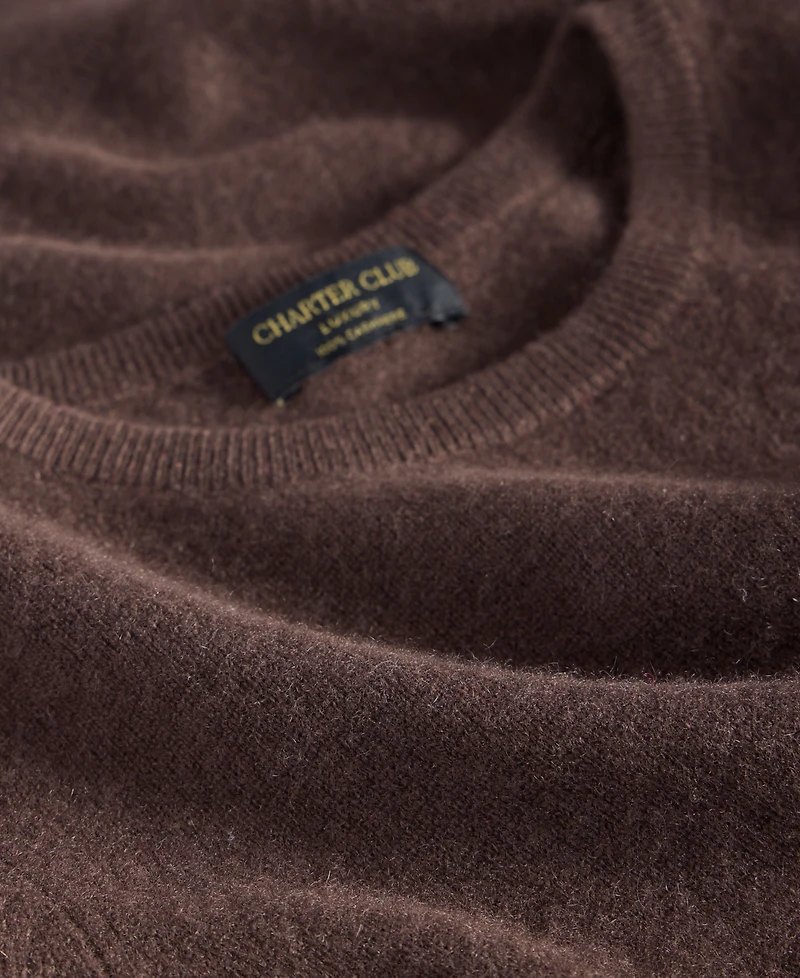 Charter Club Women's Long-Sleeve 100% Cashmere Crewneck Sweater, Macy's Exclusive
