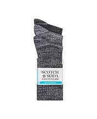 Scotch & Soda Men's 3-Pack Ribbed Crew Dress Socks