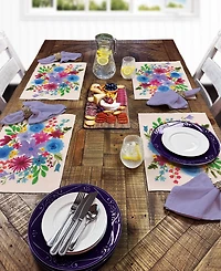 CounterArt Spring Petals Premier Fabric Placemats, Set of 4