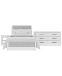 Catriona 3pc Bedroom Set (Full Upholstered Bed, Dresser & Open Nightstand), Created for Macy's