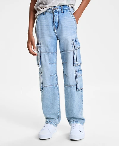 abercrombie kids Boys Baggy Denim Cargo Pants