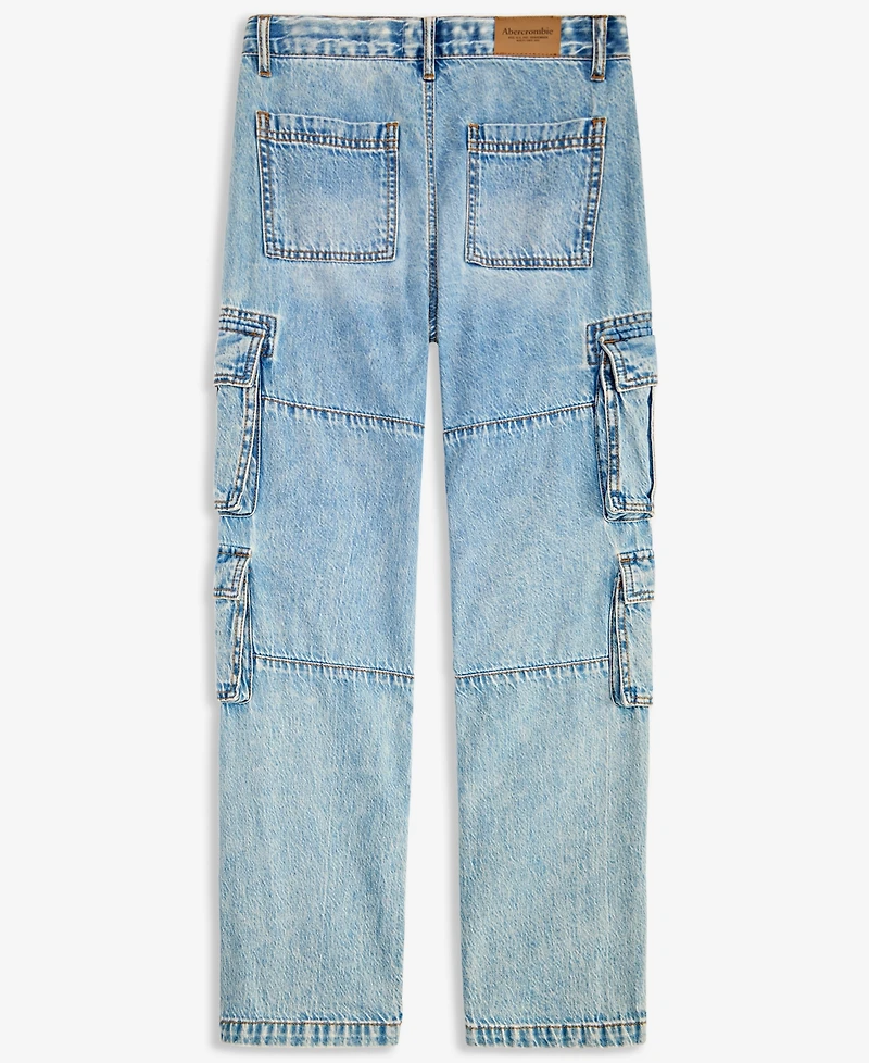 abercrombie kids Boys Baggy Denim Cargo Pants