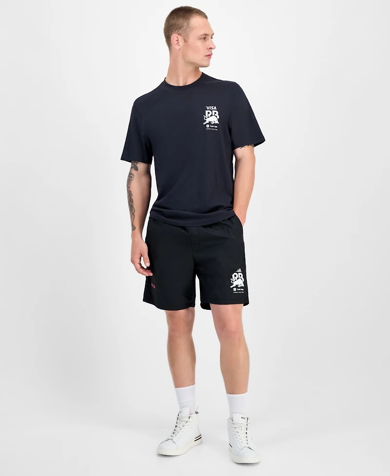 Hugo by Boss Men's Core Fanwear Relaxed Fit Short Sleeve Crewneck Graphic T-Shirt