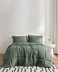 Truly Soft Garment Wash Solid 3-Pc. Comforter Set, Full/Queen