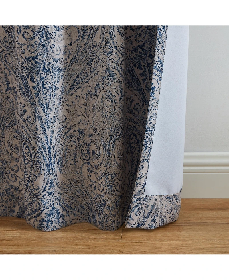 Elrene Home Fashions Vittoria Paisley Printed Blackout Curtain Panel