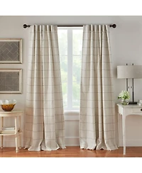 Elrene Home Fashions Brighton Windowpane Plaid Blackout Window Curtain Panel