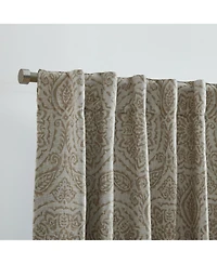 Elrene Home Fashions Giovanni Medallion Linen Blend Window Curtain Panel
