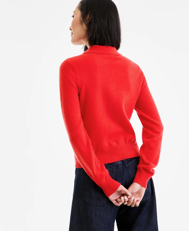 Charter Club Women's 100% Cashmere Collared Shrunken Cardigan, Macy's Exclusive