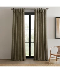 Raw Weave Linen Curtains (2 Panels) Window and Drapes, Rod Pocket Bedroom Curtains