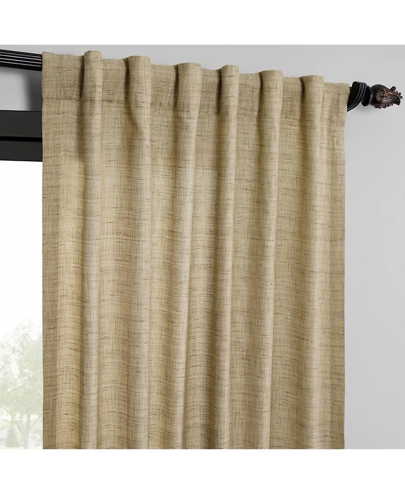 Raw Weave Linen Curtains (2 Panels) Window and Drapes, Rod Pocket Bedroom Curtains