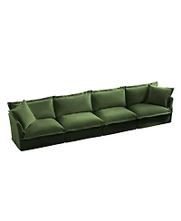 Streamdale 4-Seat Slipcover Sofa, Extra Deep, Cloud-Like Comfort, Chenille Fabric, Green